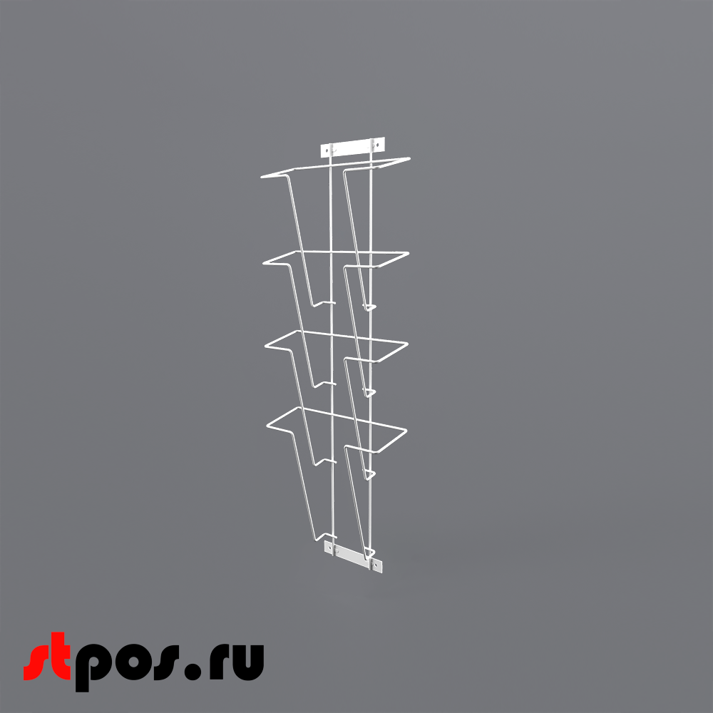 00_Дисплей 4 ячейки А4 вертикальный, RAL9016, Белый