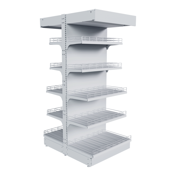 sk_НАБОР стеллаж 25 70 ГЛУХОЙ островной 1900х800х500 10 полок, ограничители, разделители, ценник