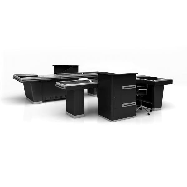 sk_Кассовый бокс Stream-CC-260-Т90 MAX (трансп.90см,шлиф.нерж.,без вырез.),Матов.RAL 9005 Черный,Левый sk_Кассовый бокс Stream-CC-260-Т90 MAX (трансп.90см,шлиф.нерж.,без вырез.),Матов.RAL 9005 Черный,Левый