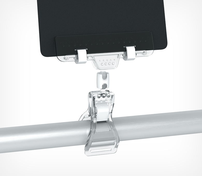 03_Зажим широкий для шарнирного ценникодержателя CARDCLAMP-VL, 80 мм, Черный