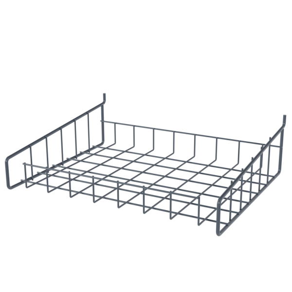 sk_Полка-корзина прямая для перфорации ПФ-425, 425х320мм, Глянец, RAL7024 Серый