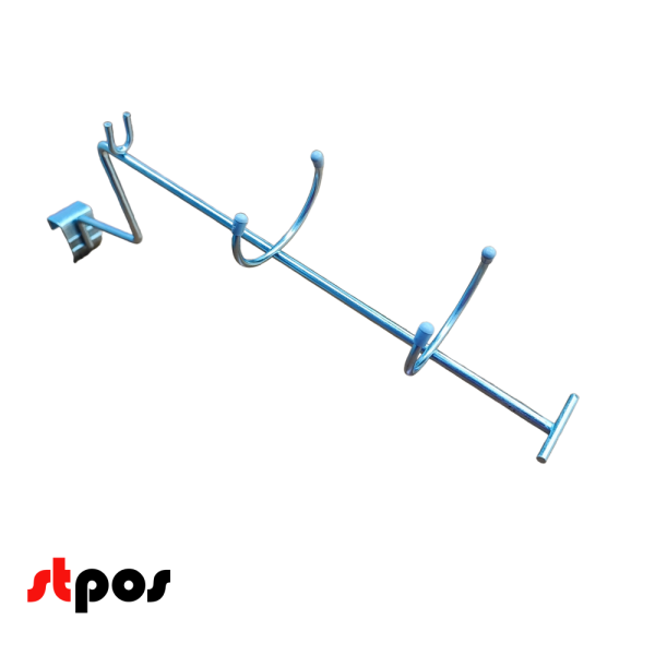 00_Держатель плойки с ценникодержателем на штангу 30х15, Цинк-хром