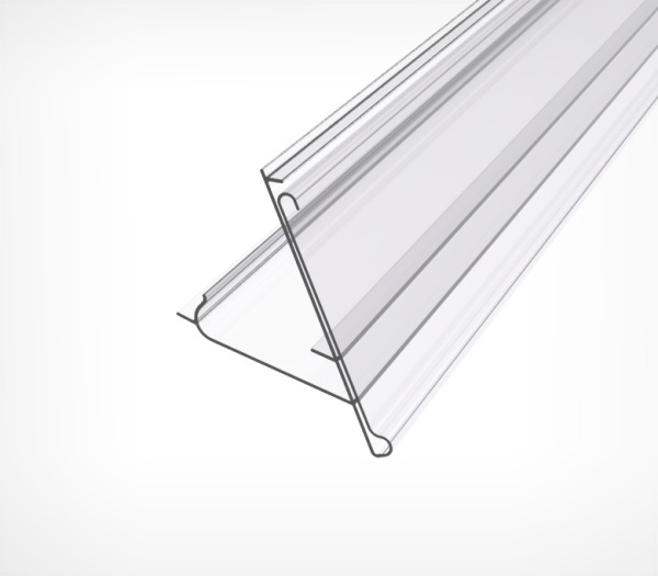 01_Ценникодержатель полочный UT39 длина 1235 мм ПРОЗРАЧНЫЙ
