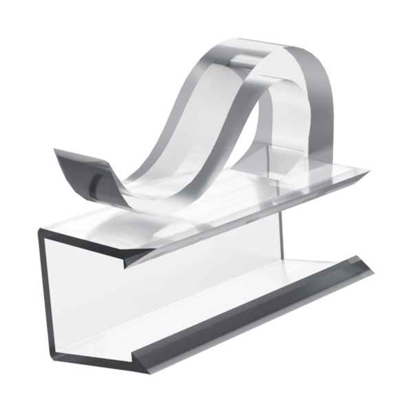 sk_Клипса для крепления пластиковых рамок на проволочные полки, корзины, ограждения, B-CLIP, прозрачный