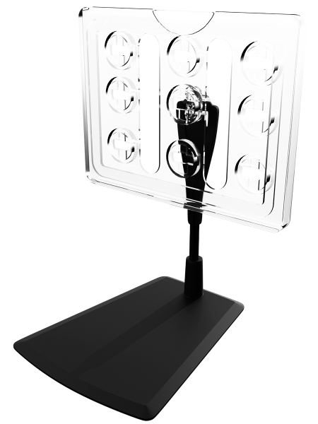 sk_Рамка ТЕХНО А7 прозрачная, черный держатель TECHNO DELI-FOT-SET с иголкой