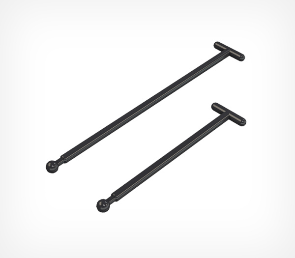 01_Т-образный удлинитель для шарнирного ценникодержателя ROD-T, 100 мм, Черный