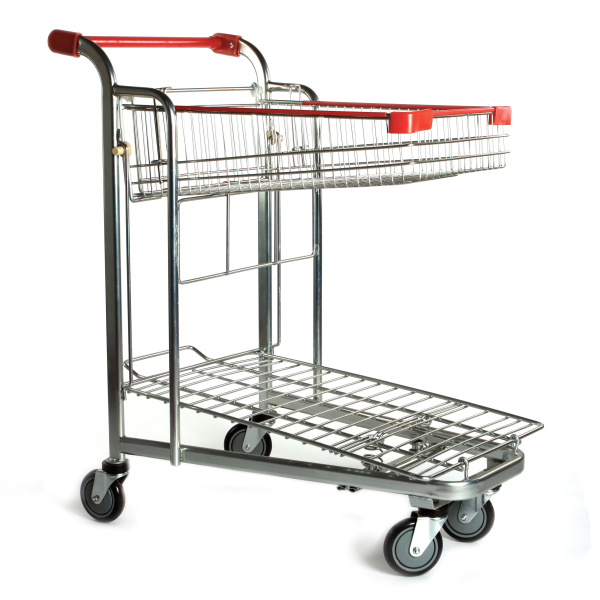 1_Тележка грузовая складная HDT30 до 300кг, цинк, Красный