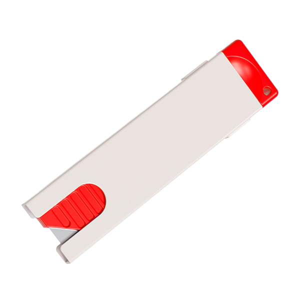 sk_Безопасный нож с пружинным механизмом CHICKER, цвет белый, красный