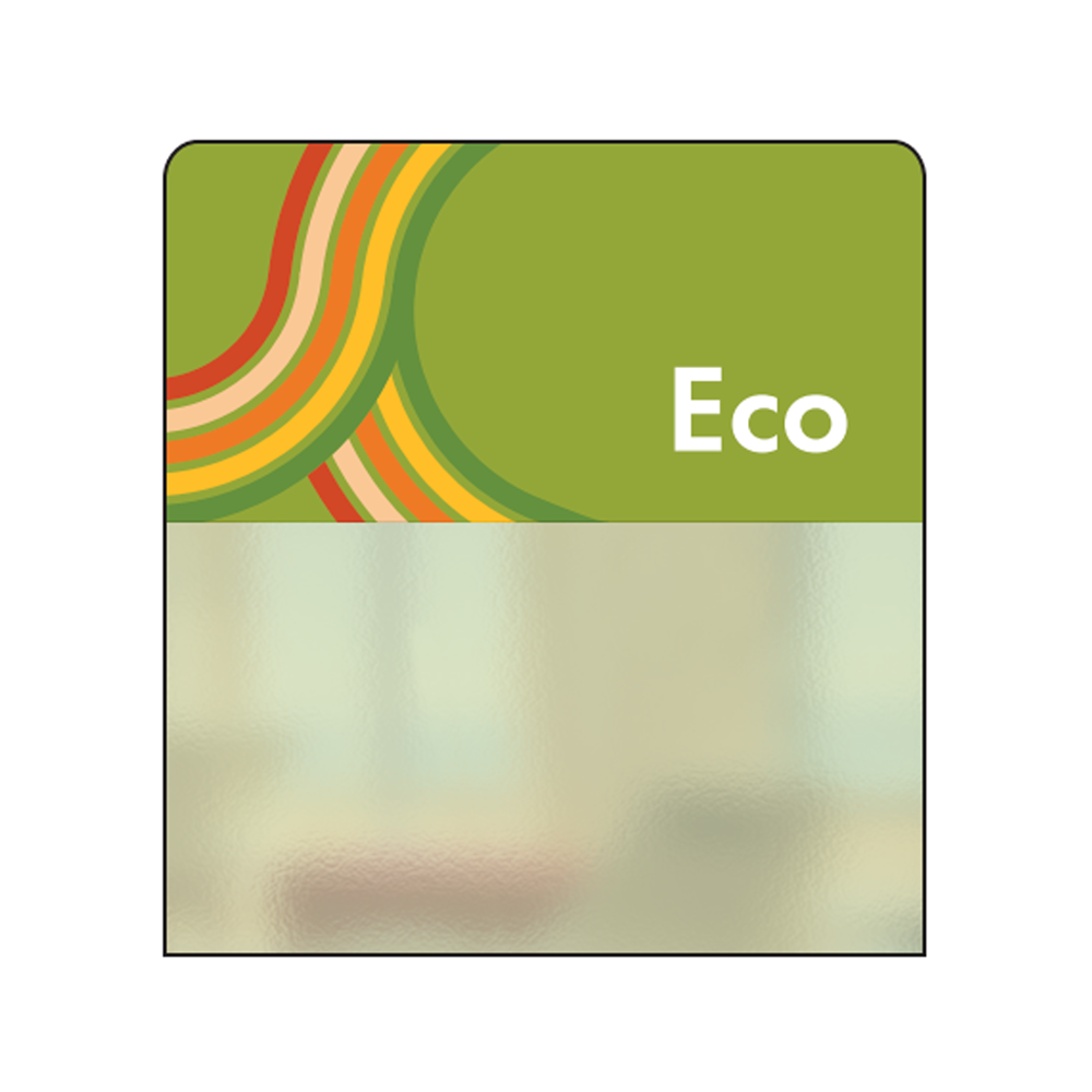 02_Шелфстоппер STPOS sport из ПЭТ 0,3мм в ценникодержатель, 70х75 мм eco, зеленый тон