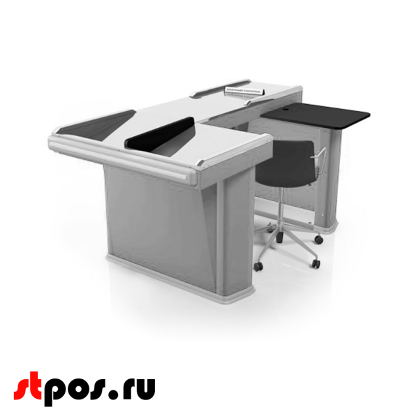 00_Кассовый бокс Stream-XL-180 v3.0 (шлиф.нерж,вырезы ДЯ FT,МК 2Т,широкий накоп),RAL9022,Серый,Правый