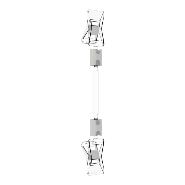 sk_Универсальный ценникодержатель с прищепками, малый FXS-DBL,  50мм, Прозрачный