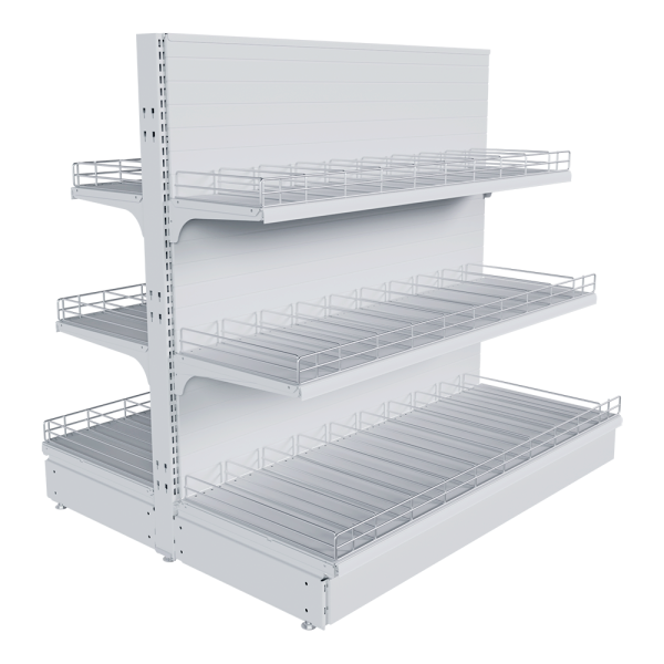 sk_НАБОР стеллаж 25 70 ГЛУХОЙ островной 1200х1250х500 6 полок, ограничители, разделители, ценник