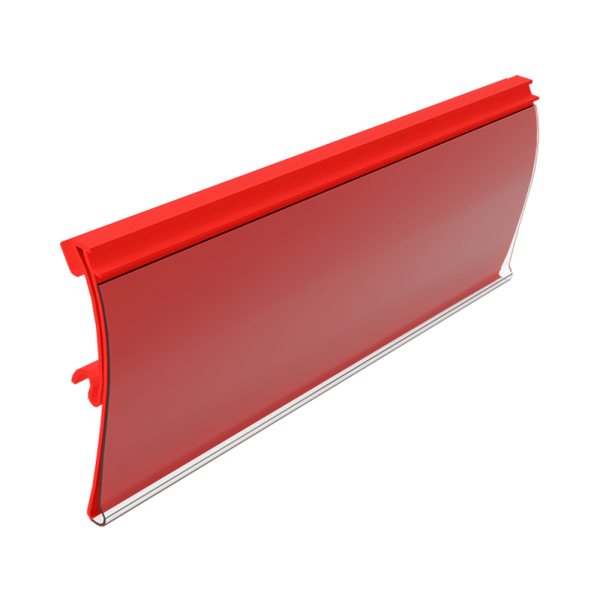 sk_Ценникодержатель полочный HSAC 39 длина 100мм КРАСНЫЙ