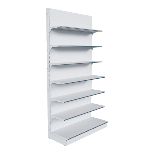 stpos_НАБОР стеллаж 25 70 ГЛУХОЙ пристенный 2600х1330х500 7 полок, ценникодержатели