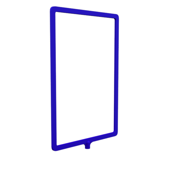 07_Пластиковая рамка А4 с интегрированным Т-держателем PFT-A4, под крепление диаметром 9мм, Синяя