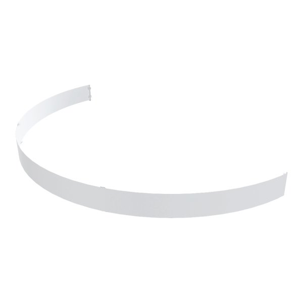 sk_Плинтус торцевой полукруглый база 700 мм (25 серия), глянец, RAL9016, белый