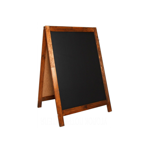 01_Штендер деревянный, меловой двусторонний  темный