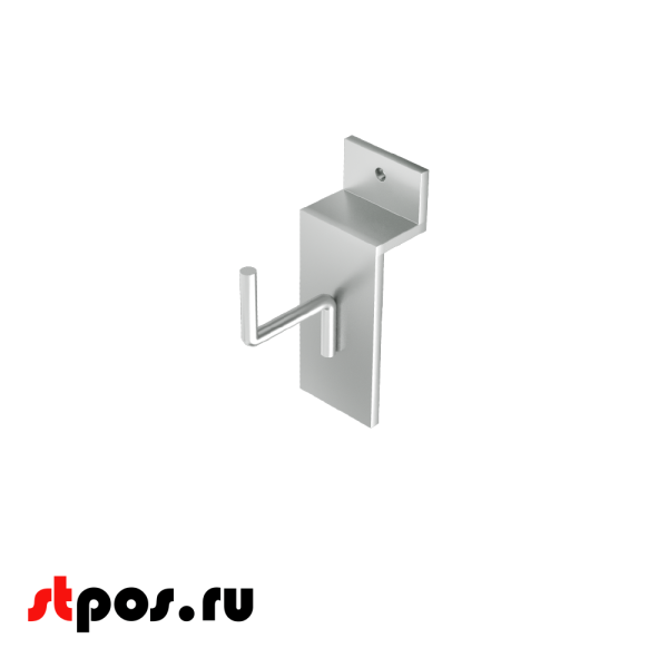 00_Крючок для экономпанели одинарный  35мм, d4, хром
