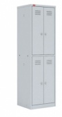 Шкаф для одежды двухсекционный с 4-мя отделениями ШРМ-24, 1860x600x500мм, RAL7035, Серый