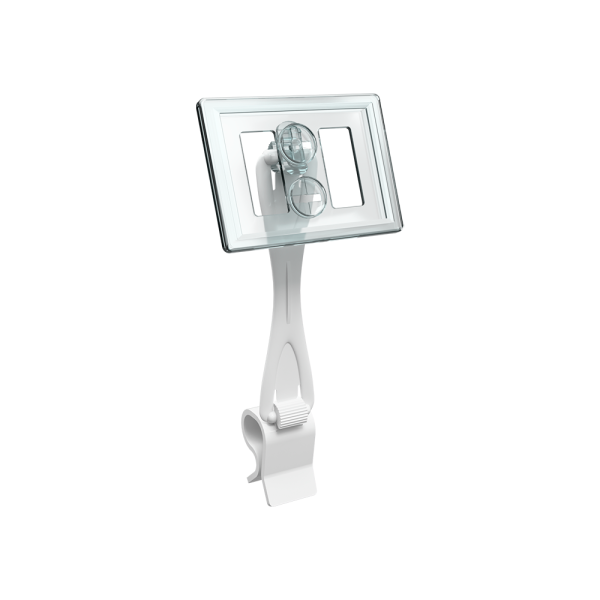 sk_Рамка ТЕХНО А8 прозрачная, белый держатель TECHNO CL-UNBO 90мм