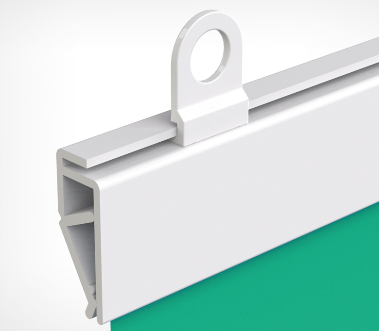 02_Петля для подвешивания пластикового профиля CLICKER HOOK, Прозрачный