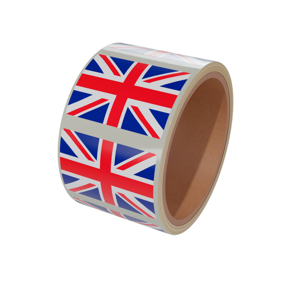 sk_Рулон этикетки самоклеящиеся, Флаг Великобритании, 30х20мм, 250шт в рулоне