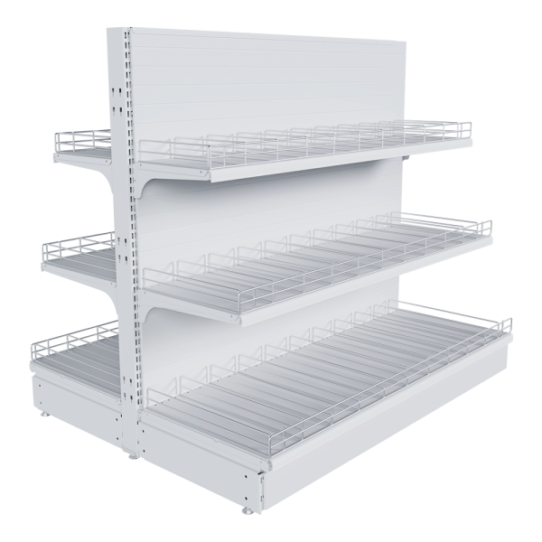 sk_НАБОР стеллаж 25 70 ГЛУХОЙ островной 1200х1330х500 6 полок, ограничители, разделители, ценник