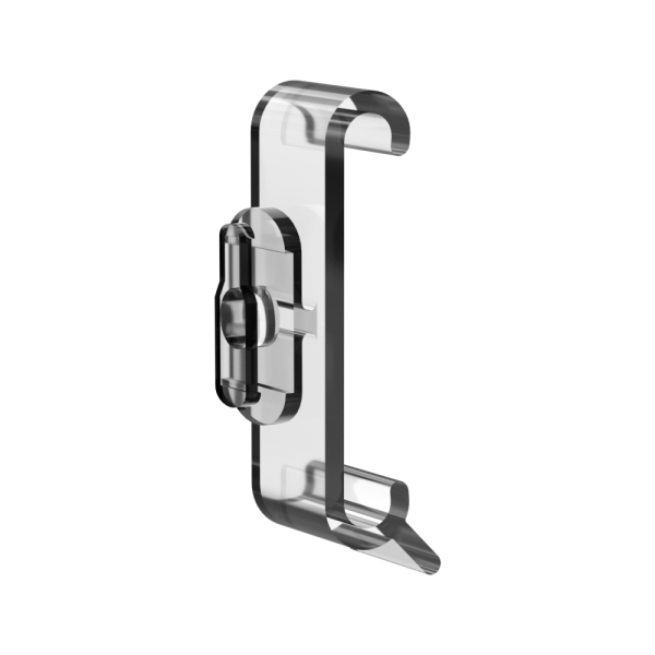 sk_Клипса для крепления рамки ТЕХНО МИНИ на краю полки типа TEGOMETALL TECHNO TEGO CLIP, Прозрачный