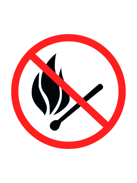 sk_Наклейка Запрещается пользоваться открытым огнем d150