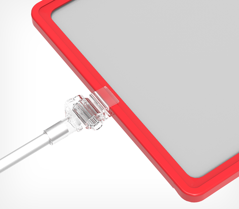 02_Держатель поворотный пластиковой рамки на трубку SW-CLIP