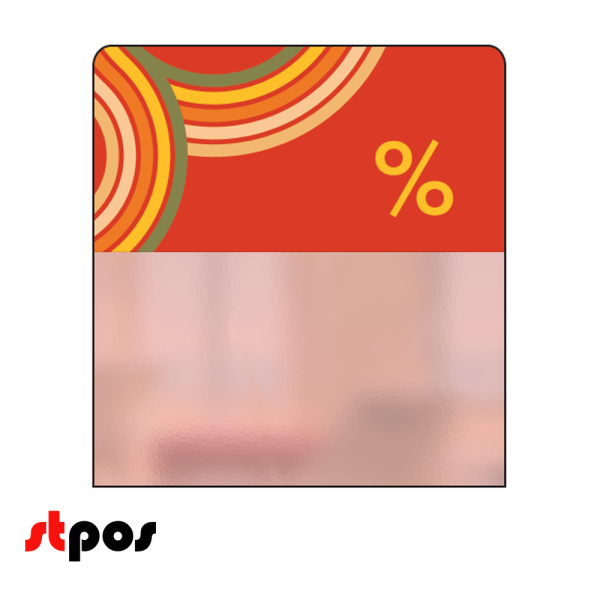 00_Шелфстоппер STPOS sport из ПЭТ 0,3мм в ценникодержатель, 70х75 мм %, красный тон