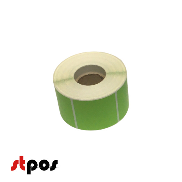 00_ЦВЕТНАЯ термоэтикетка 58х60х800, (58х60, 800шт, вт.40мм), Салатная