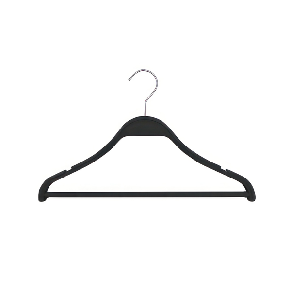 sk_Пластиковая вешалка-плечики с перекладиной для верхней одежды/трикотажа MNP-35, длина 350мм, Черный