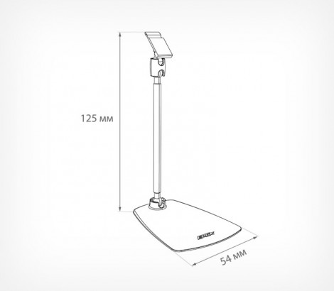 02_Схема_Шарнирный держатель кассет цен на подставке 100мм PC-FOT-CLIP, Прозрачный