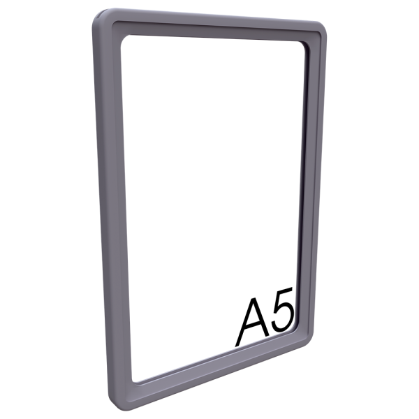 sk_Пластиковая рамка с закругленными углами формата А5 (148х210мм), PF-A5, Серый
