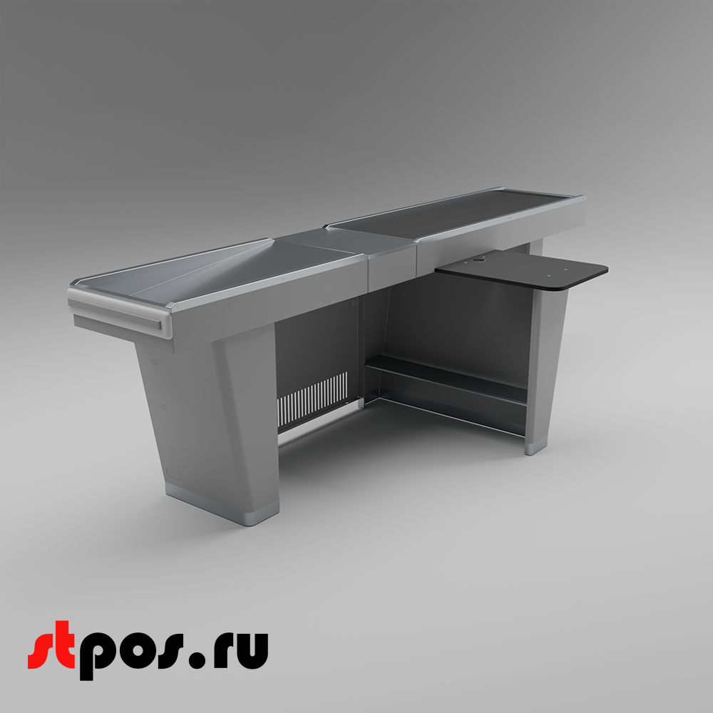 02_Кассовый бокс Stream-L-290S-Т150 (тр-р 150см,шл_нерж, б_выр.,уз_нак), RAL9022, Серый, Правый 02_Кассовый бокс Stream-L-290S-Т150 (тр-р 150см,шл_нерж, б_выр.,уз_нак), RAL9022, Серый, Правый