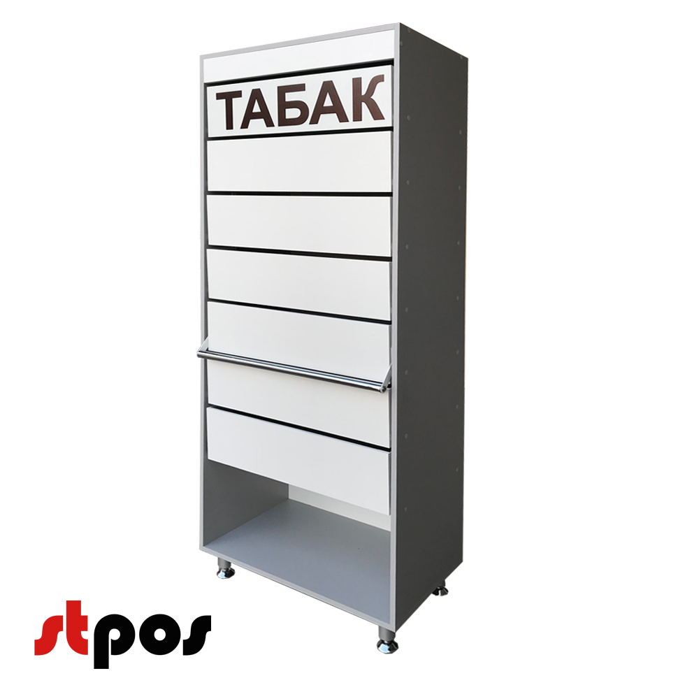 01_Диспенсер сигаретный ЛДСП, 5 полок по 7 видов, 536х420(320)х1456