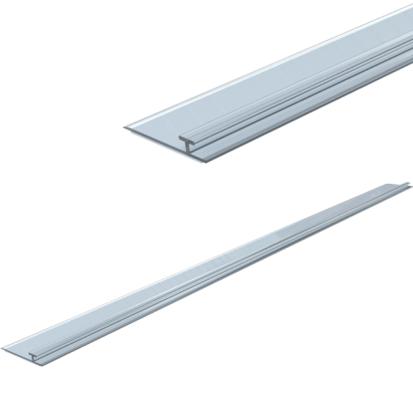 sk_Т-профиль пластиковый для крепления разделителей на полке со скотчем TF, T-RAIL30 500мм, Прозрачный