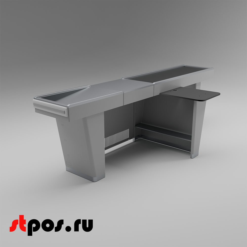 02_Кассовый бокс Stream-L-290-Т150 (тр-р 150см,шл нерж.,б выр,уз нак), RAL9022, Серый, Правый 02_Кассовый бокс Stream-L-290-Т150 (тр-р 150см,шл нерж.,б выр,уз нак), RAL9022, Серый, Правый