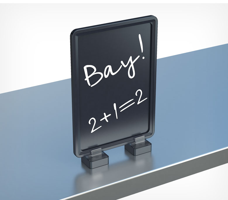 02_Магнитный держатель рамки под углом 90° к поверхности А6-А3 MAGNET-90, Черный