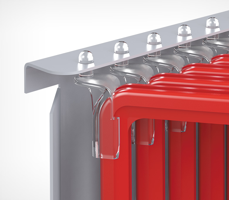 02_Клипса для крепления пластиковых рам форматов А6-А3 INFO CLIP, прозрачный