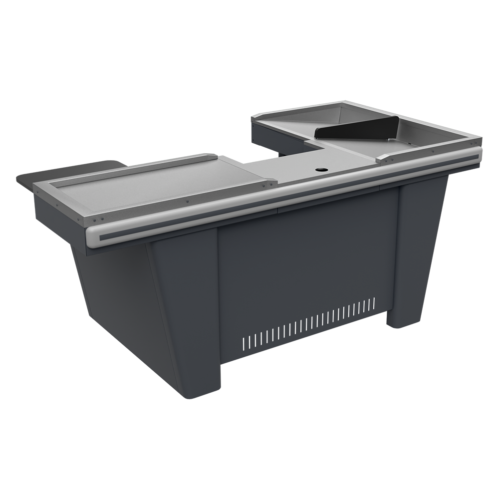 stpos2_Кассовый бокс Stream-XL-200 v3.0 (шлиф.нерж., выр ДЯ FT, МК2Т,шир.нак.),Шагрень,RAL7024,Серый,Правый