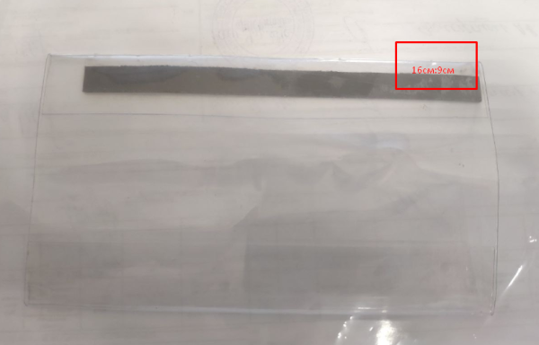 1_Акриловый ценникодержатель горизонтальный с магнитным скотчем160х90 мм