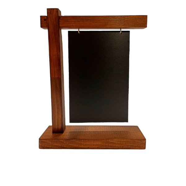 sk_Табличка меловая вертик.100х160мм, подвесная,двусторонняя на деревянном основ.220х170м, темный цвет