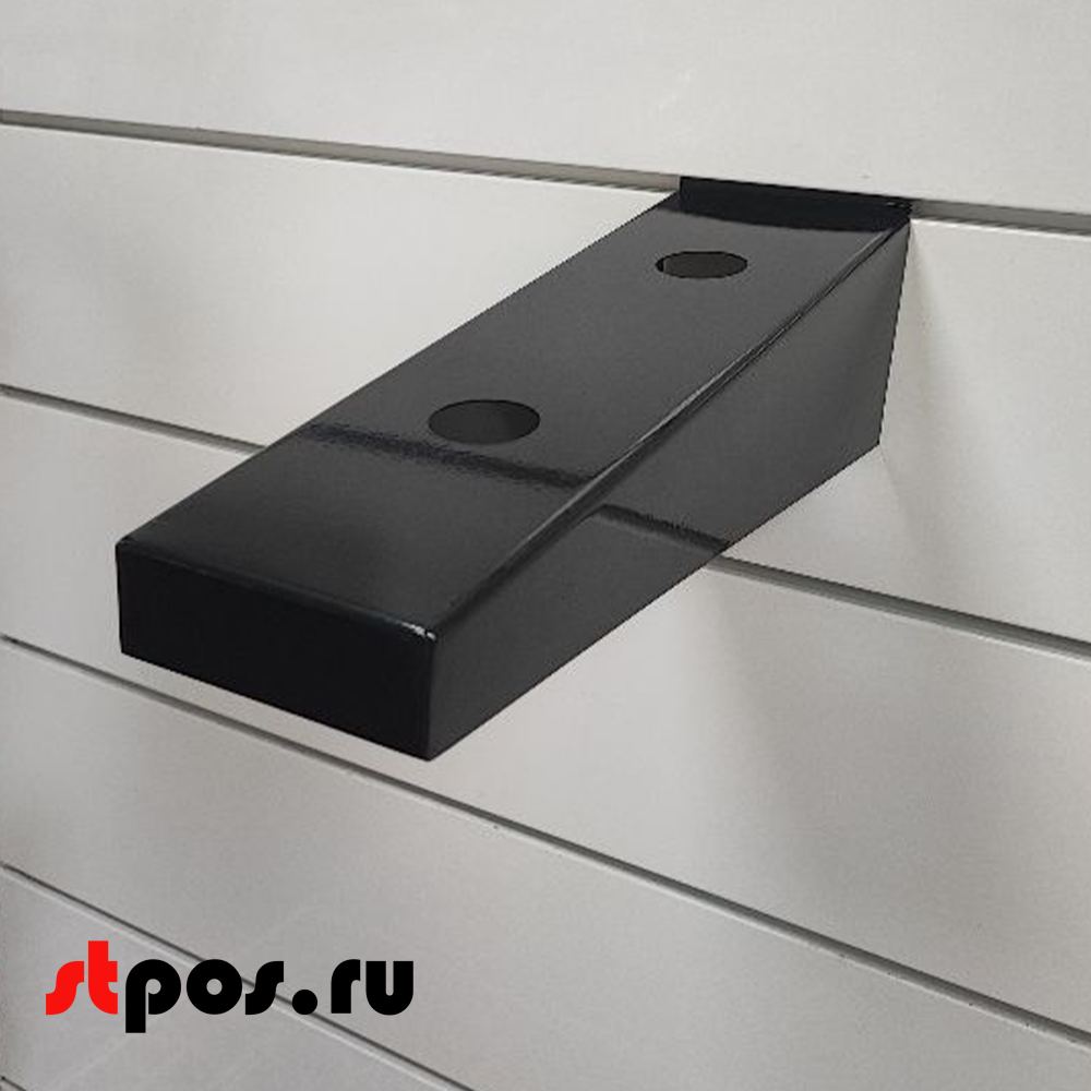 10_Держатель для 2-х смесителей для экономпанели, 372х105мм, сталь 1,2мм,RAL9005,Черный