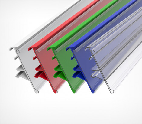 02_Ценникодержатель для полок Linde LF, 1250мм, Белый цвет