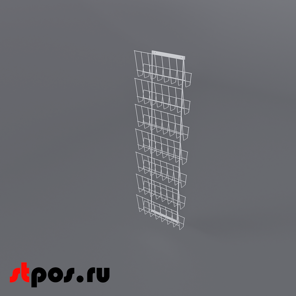 00_Дисплей 7 газетниц, RAL9016, Белый