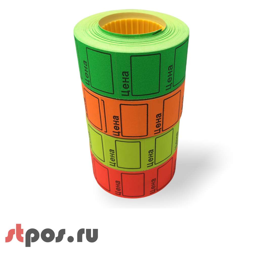 02_Ценники самоклеящиеся в рулоне, 29х28 мм, 465штрул, 160рулкор, Красный