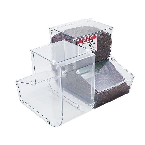 7_Полочный ротационный контейнер для сыпучих продуктов L7 7л, с цд, прозрачный