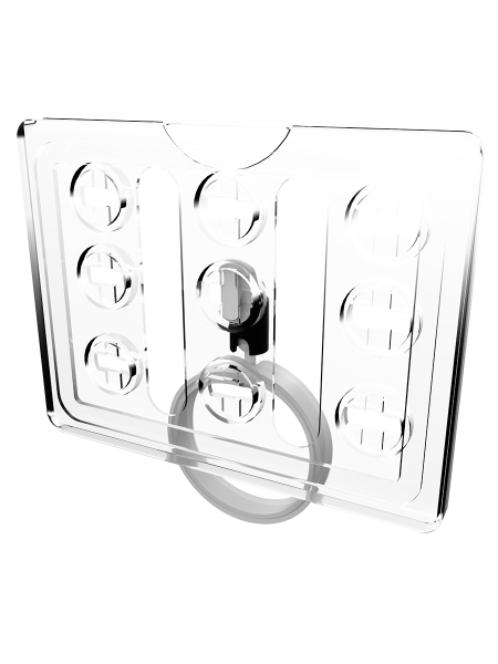 sk_Рамка ТЕХНО А7 прозрачная, черный держатель TECHNO ROLL-VL спираль-улитка на колбасу